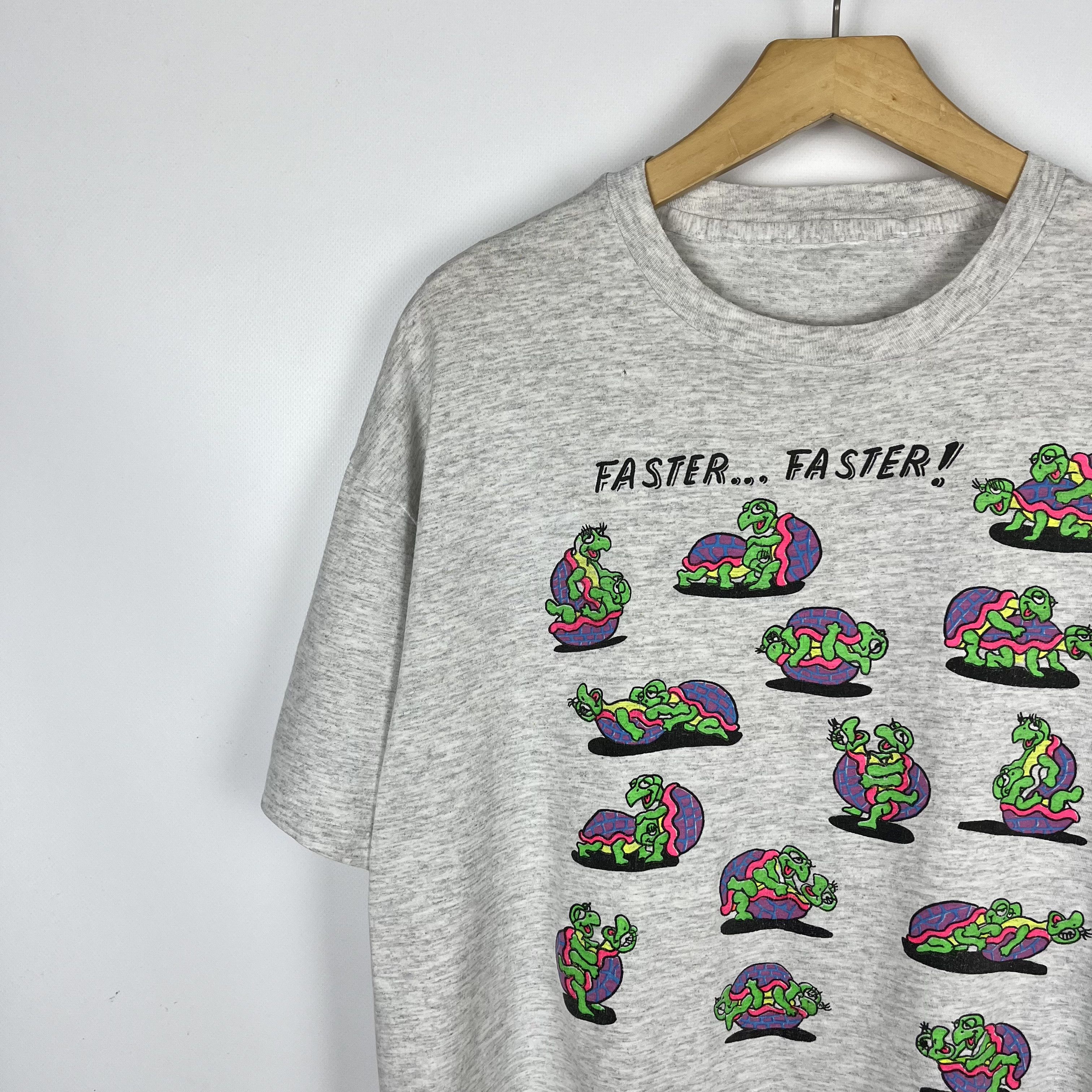 Vintage Vintage Turtle Sex “Faster Faster” Adult Humor T Shirt 90’s Size US M / EU 48-50 / 2 - 5 Thumbnail