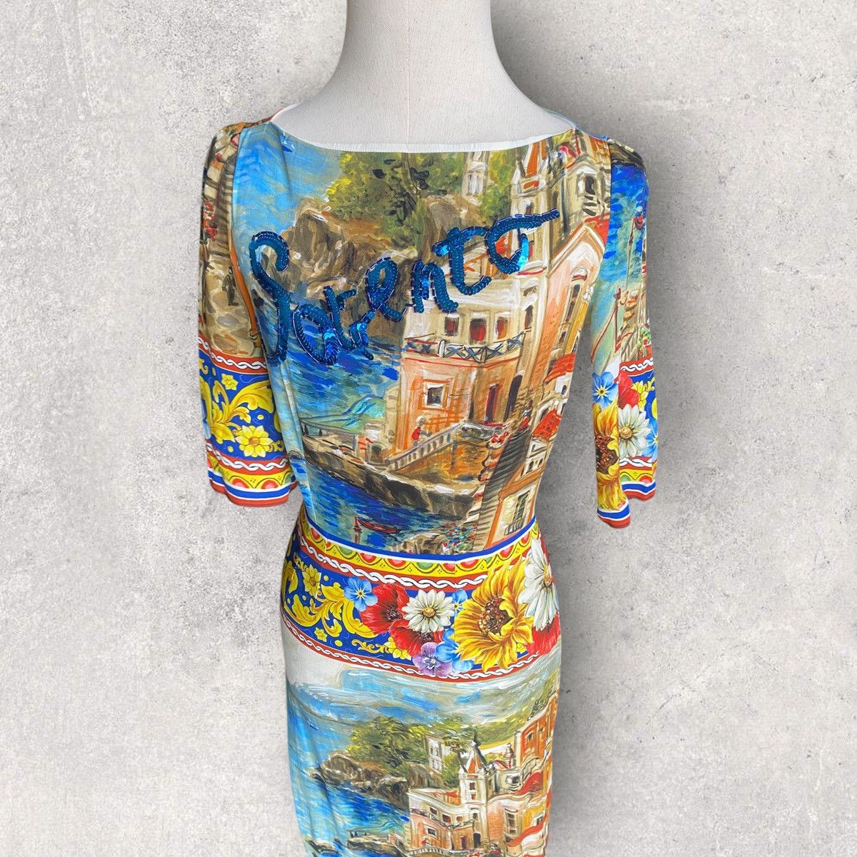 Dolce & Gabbana SS16 Runway Sorento Sequin Silk Dress Size XS / US 0-2 / IT 36-38 - 5 Thumbnail