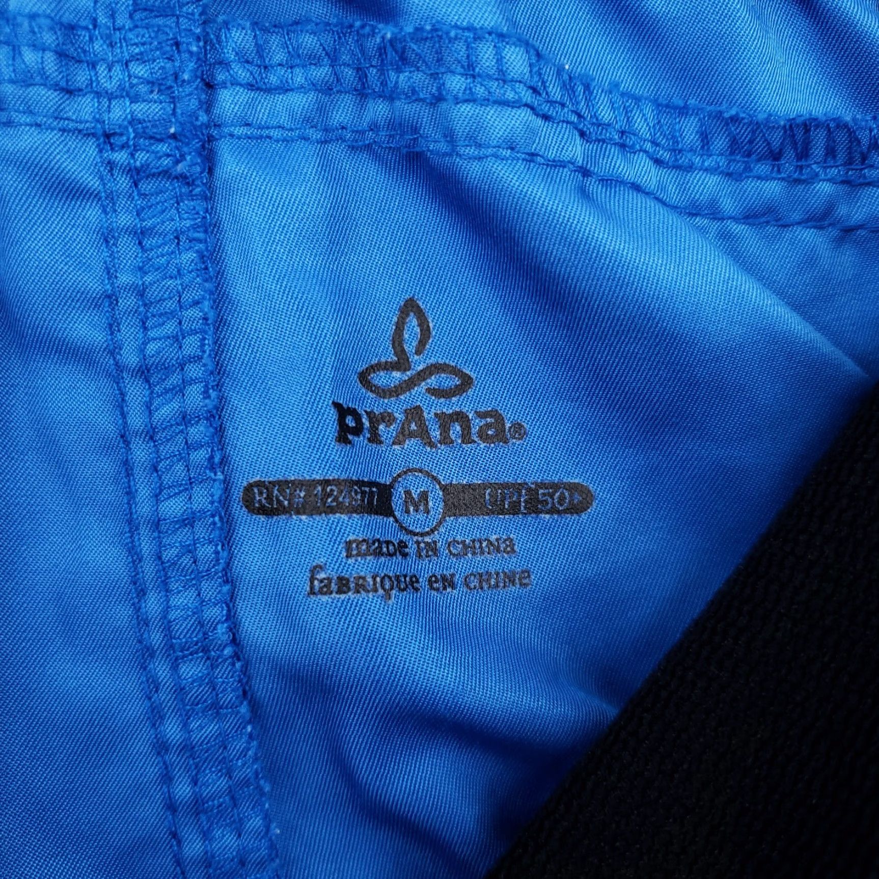 Prana Prana Swim Trunks Mens M Medium Blue Low Rise 8" UPF 50+ Pull On Beach Swimwear Coastal UV-Protection Beachwear Trunks Men's Blue 8" 50+ UPF Size US 31 - 3 Thumbnail