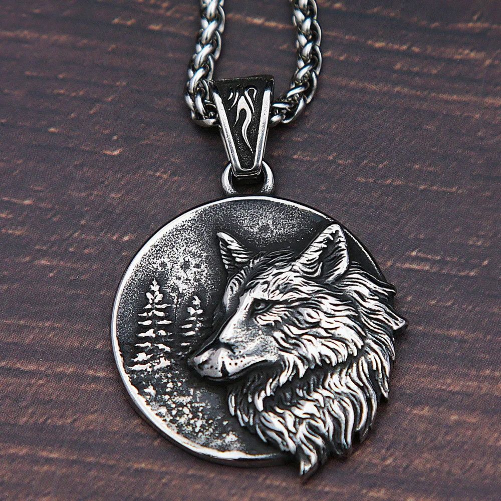 Other Viking Wolf Pendant Necklace Size ONE SIZE - 2 Thumbnail