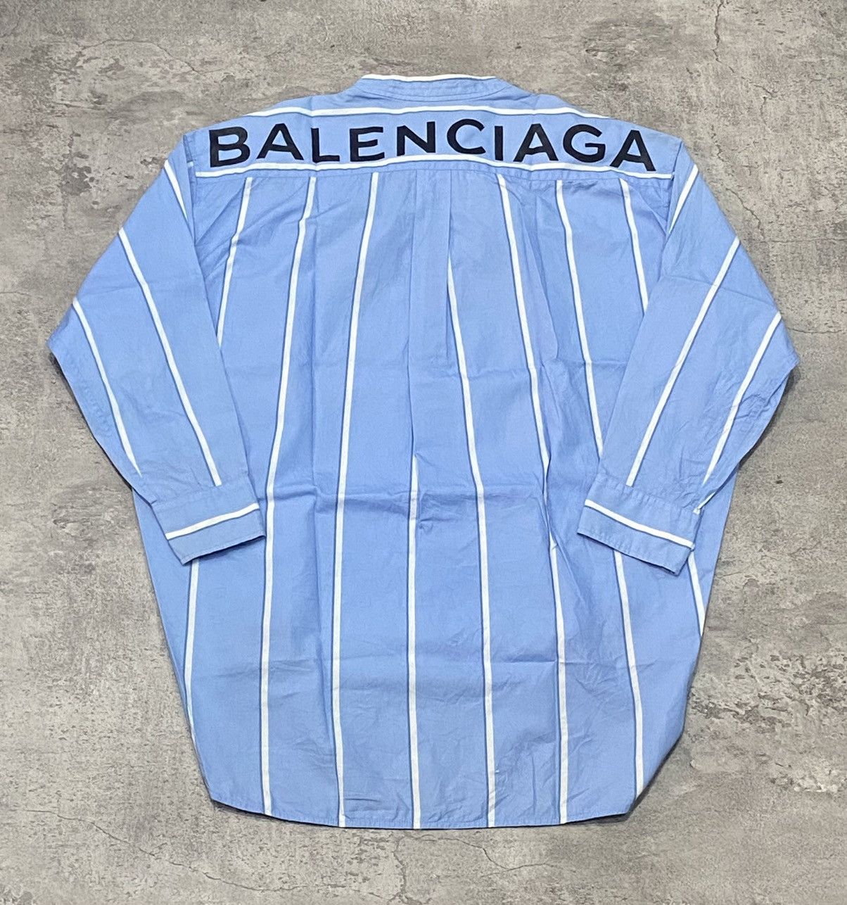 Balenciaga Balenciaga New Logo White Blue Shirt Size XXS / US 00 / IT 34 - 1 Thumbnail