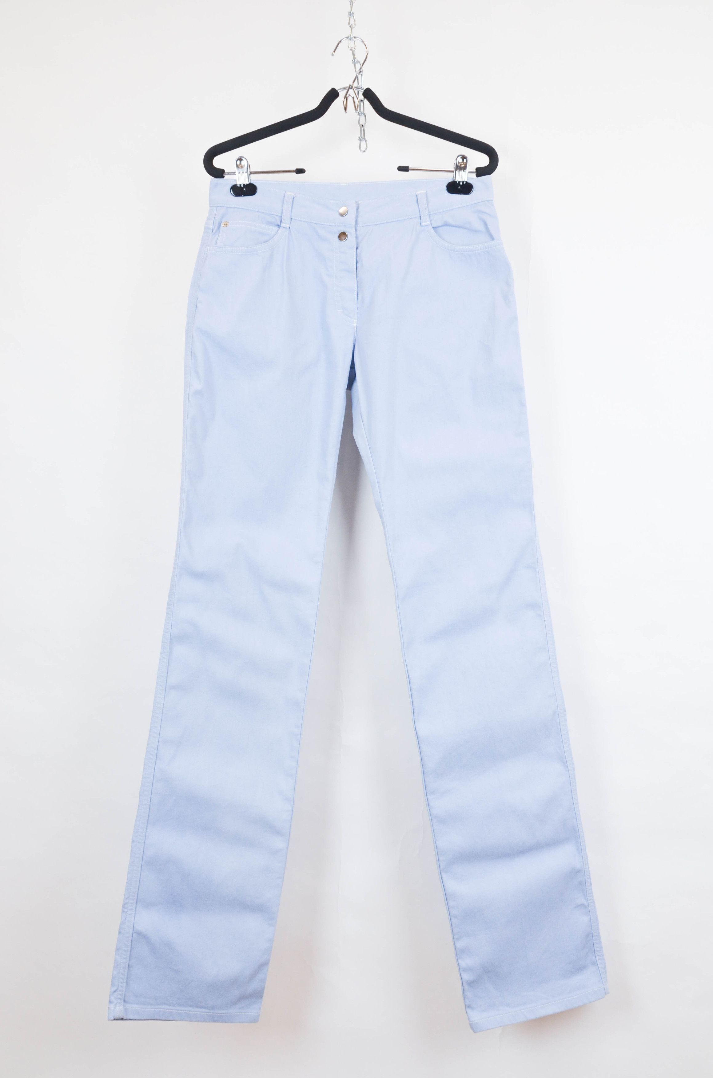 Jil Sander JIL SANDER Light Blue Straight Leg Pants – Size 29 Size US 29 - 1 Thumbnail