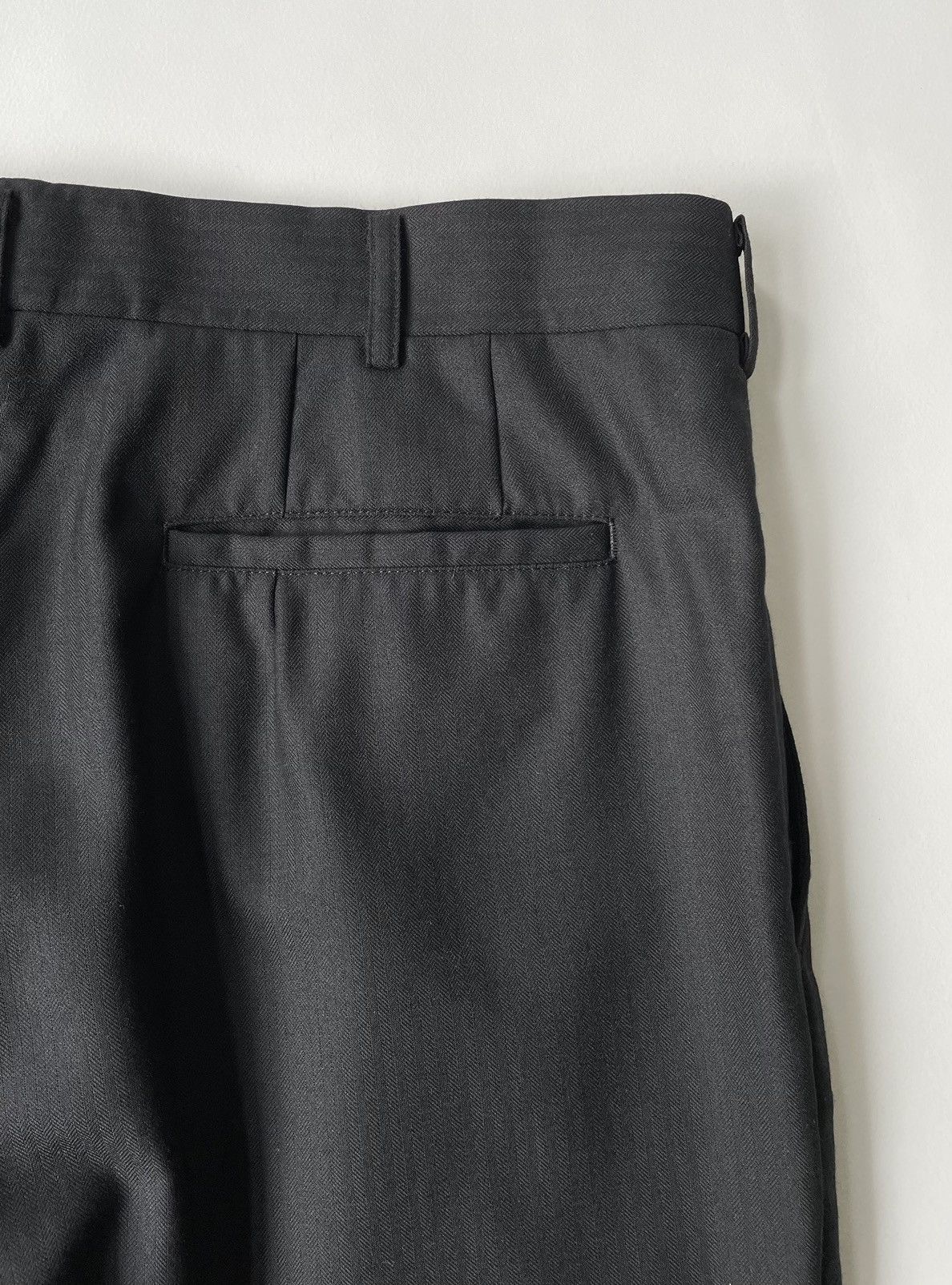 Comme des Garcons S/S 09 Black Chevron Pinstripe Wool Trousers Size US 34 / EU 50 - 14 Thumbnail