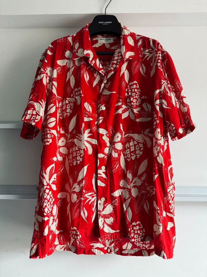 Saint Laurent Paris Saint Laurent Pineapple Button-Up Shir