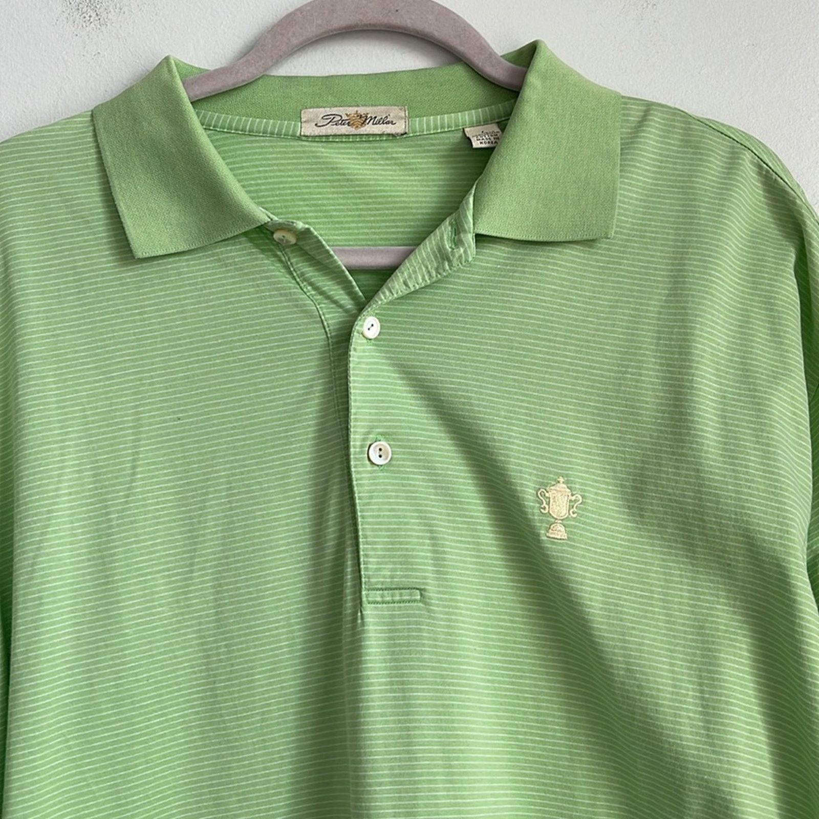 Peter Millar Peter Millar double mercerized cotton pinstriped polo shirt Size US L / EU 52-54 / 3 - 2 Thumbnail