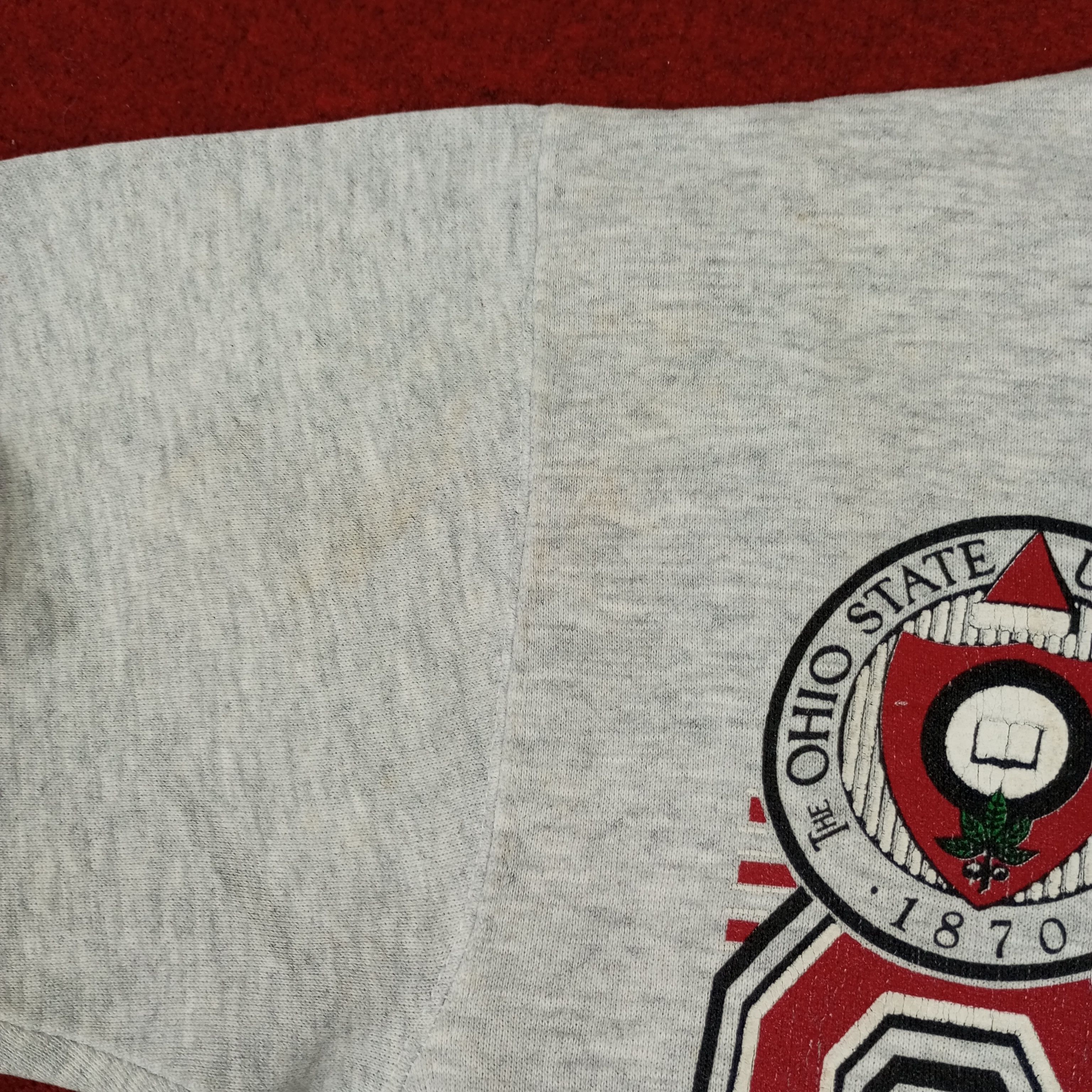 Tultex × Vintage Ohio State University Buckeyes Vintage Distressed Sweatshirt Size US S / EU 44-46 / 1 - 13 Thumbnail