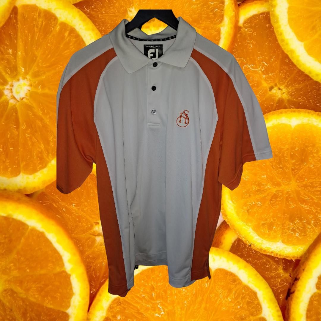 Footjoy FootJoy Orange and White Polo with SH Embroidered Size L Size US L / EU 52-54 / 3 - 1 Thumbnail