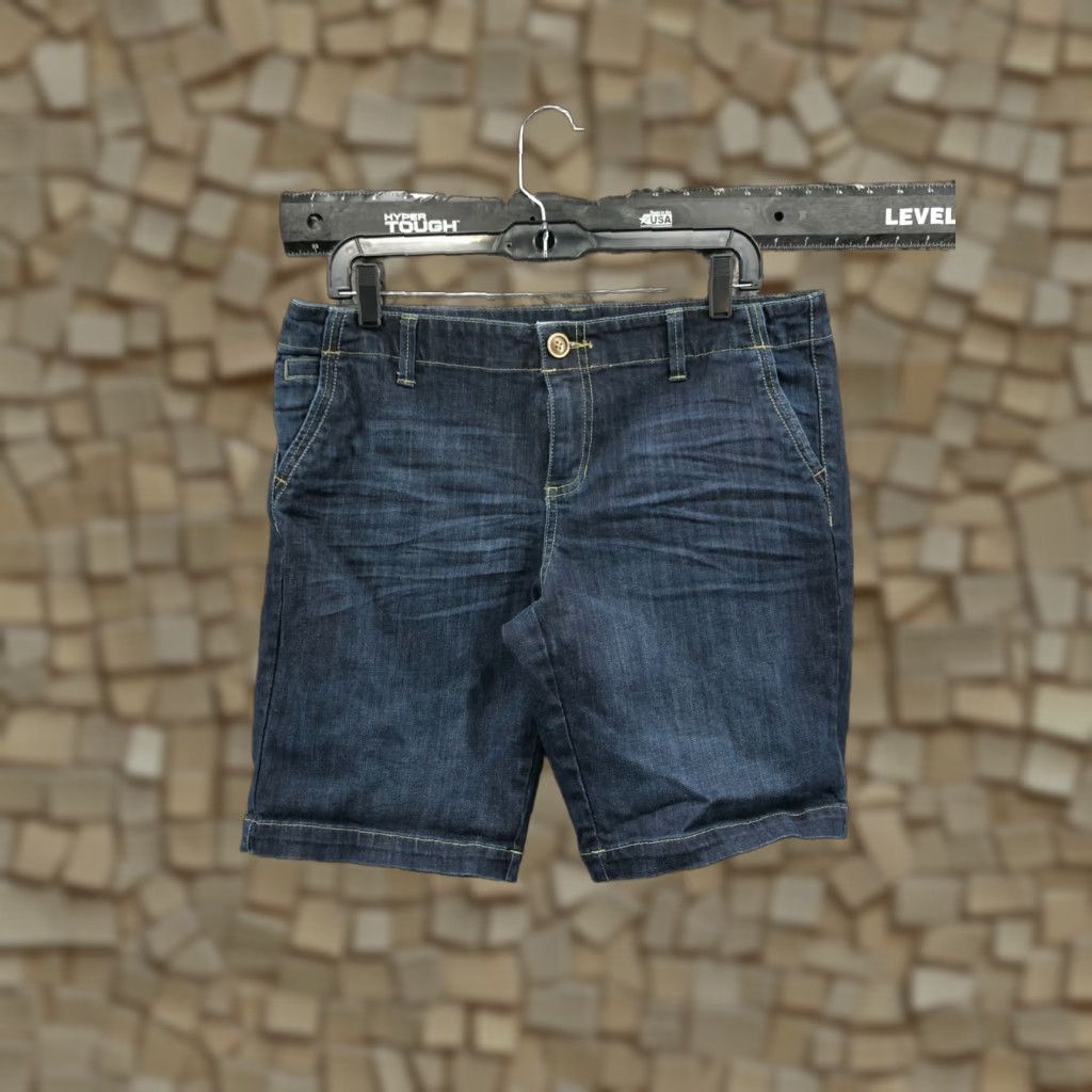 Vintage Canyon River Blues Bermuda Shorts Women Size 10 Mid Rise Dark Wash Blue Denim Size 32" / US 10 / IT 46 - 1 Thumbnail