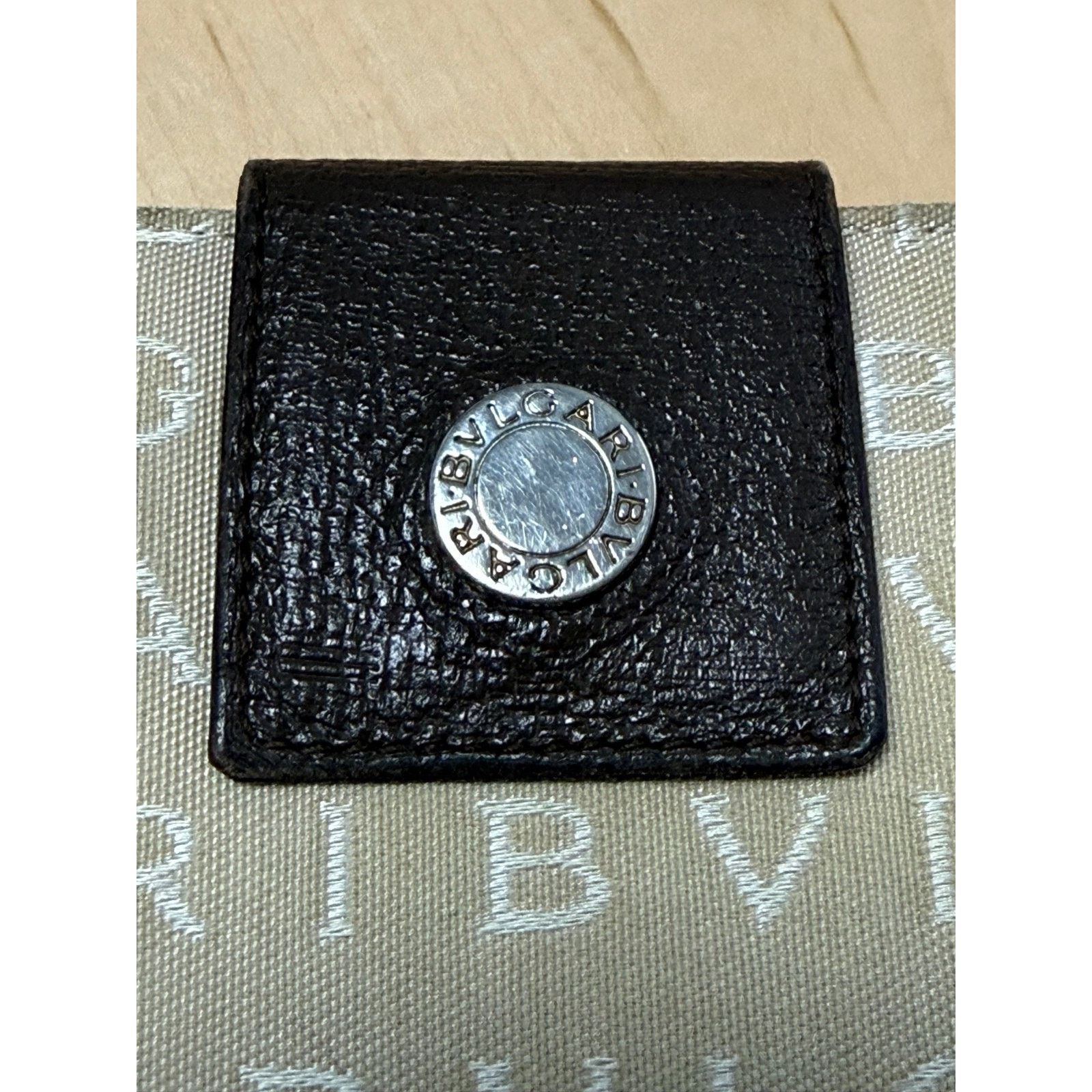 Bvlgari BULGARI Logo Canvas Mens Wallet Snap Brown Beige Italy COA Size ONE SIZE - 2 Thumbnail