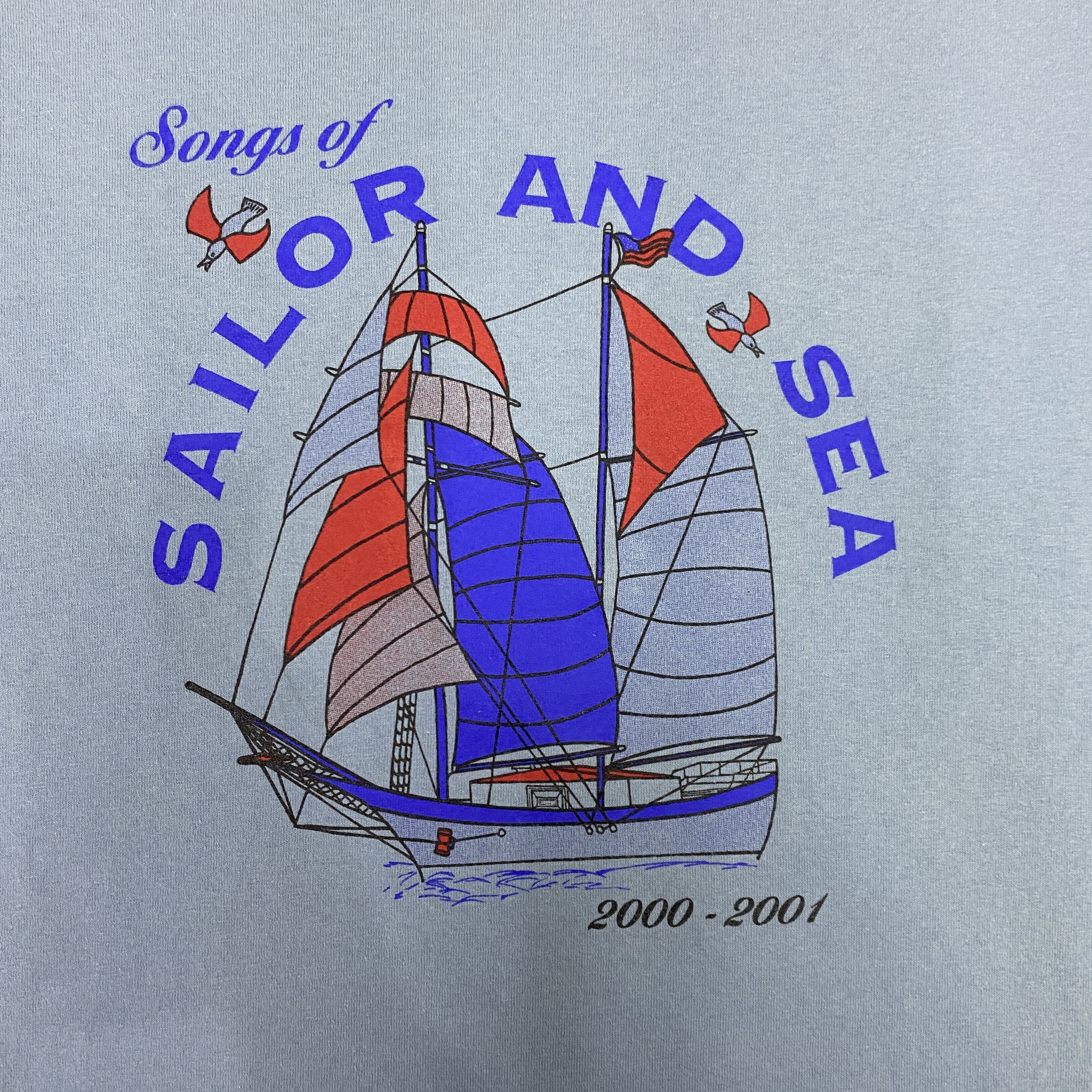 Gildan Vintage Song Of Sailor And Sea 2000-2001 Tshirt - J070 Size US M / EU 48-50 / 2 - 2 Thumbnail