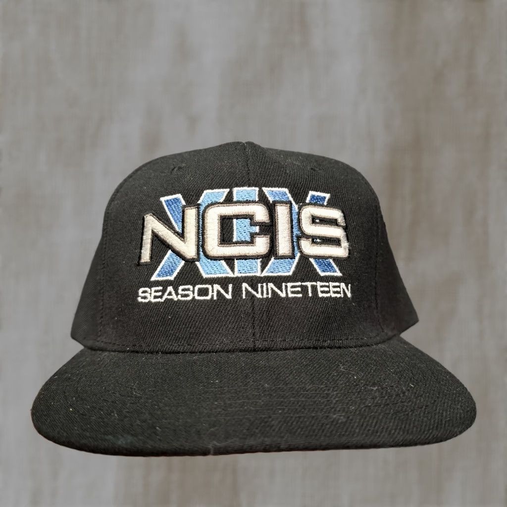 Vintage NCIS Hat Cap SnapBack Black CBS TV Show Season Nineteen Embroidered Baseball Cap Men One Size Adjustable Polyester Black Cast & Crew Size ONE SIZE - 1 Thumbnail
