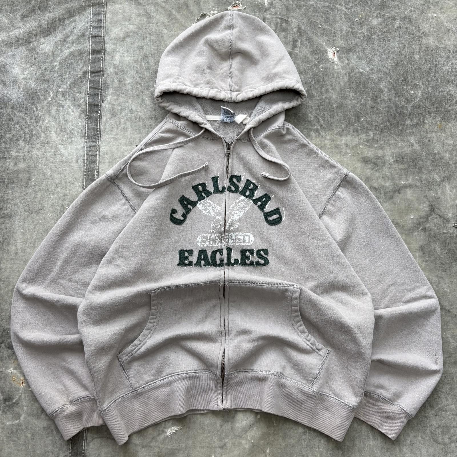 Old Navy Vintage Y2K Old Navy Eagles Grunge Skater Full Zip Hoodie Size US L / EU 52-54 / 3 - 1 Thumbnail
