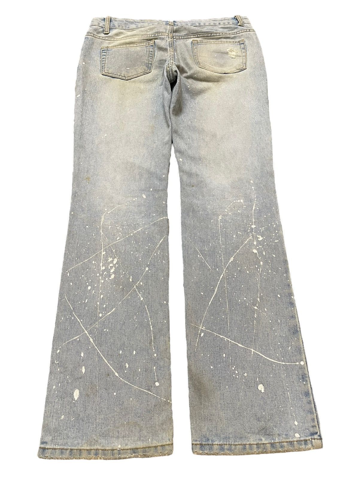 If Six Was Nine Vintage Japanese Brand Faded Distress Paint Splatter Jeans Size US 31 - 2 Thumbnail