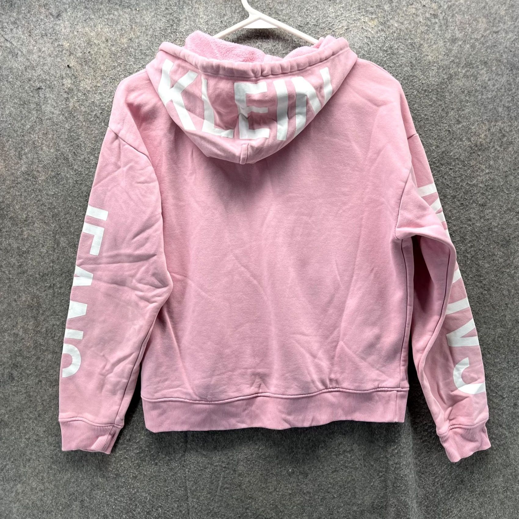 Calvin Klein VINTAGE Calvin Klein Jeans Hoodie Womens Small Pink Logo Fleece Pullover Sweatshirt Size S / US 4 / IT 40 - 2 Thumbnail