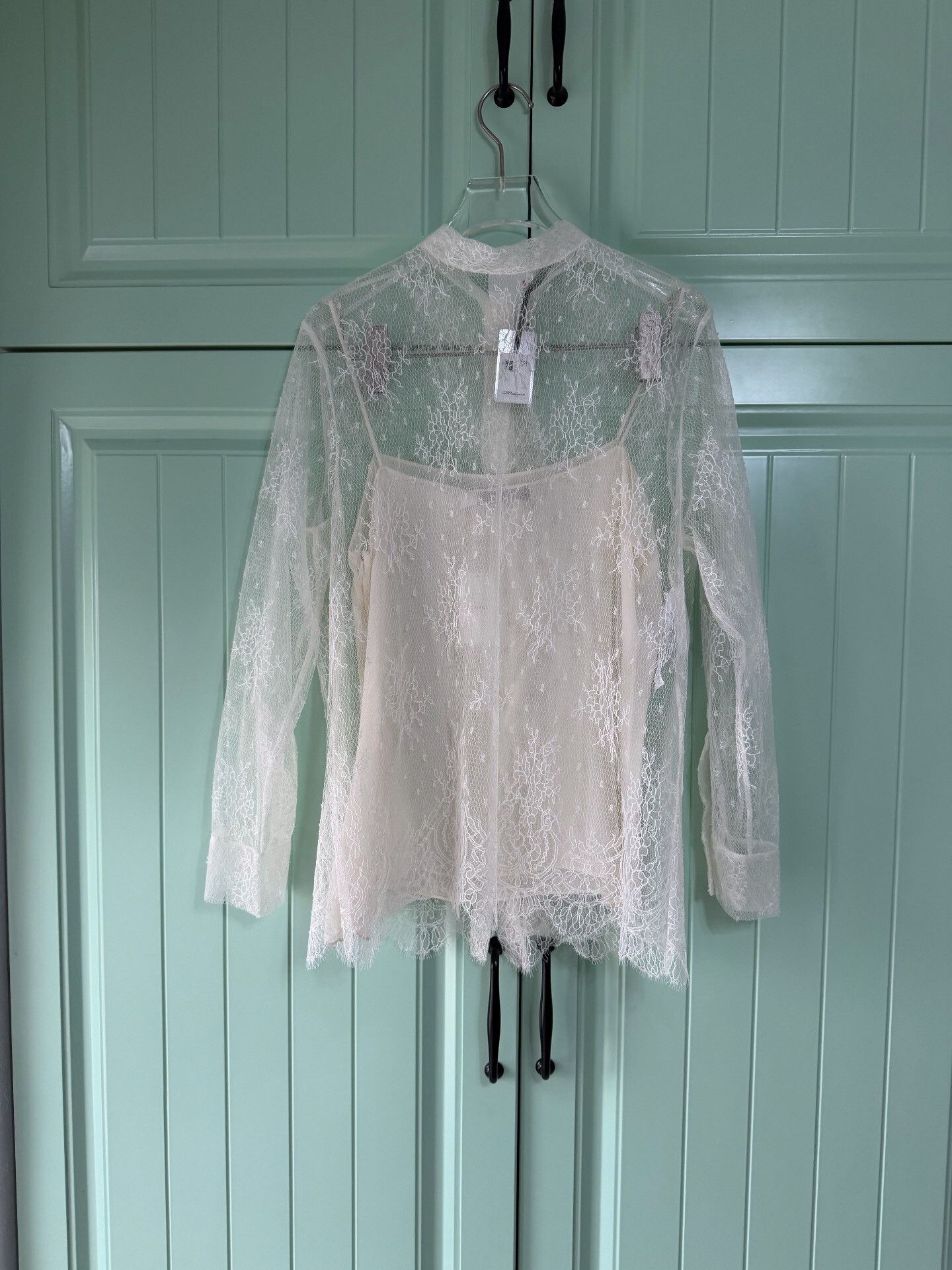 Dior Dior White Lace Shirt Size S / US 4 / IT 40 - 1 Thumbnail
