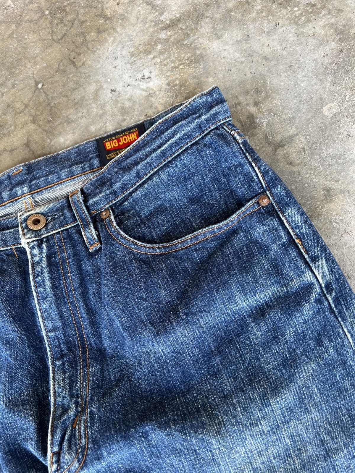 Big John × Japanese Brand 💥Baggy💥Vintage Big John Extra Blue Jean Size US 32 / EU 48 - 8 Thumbnail