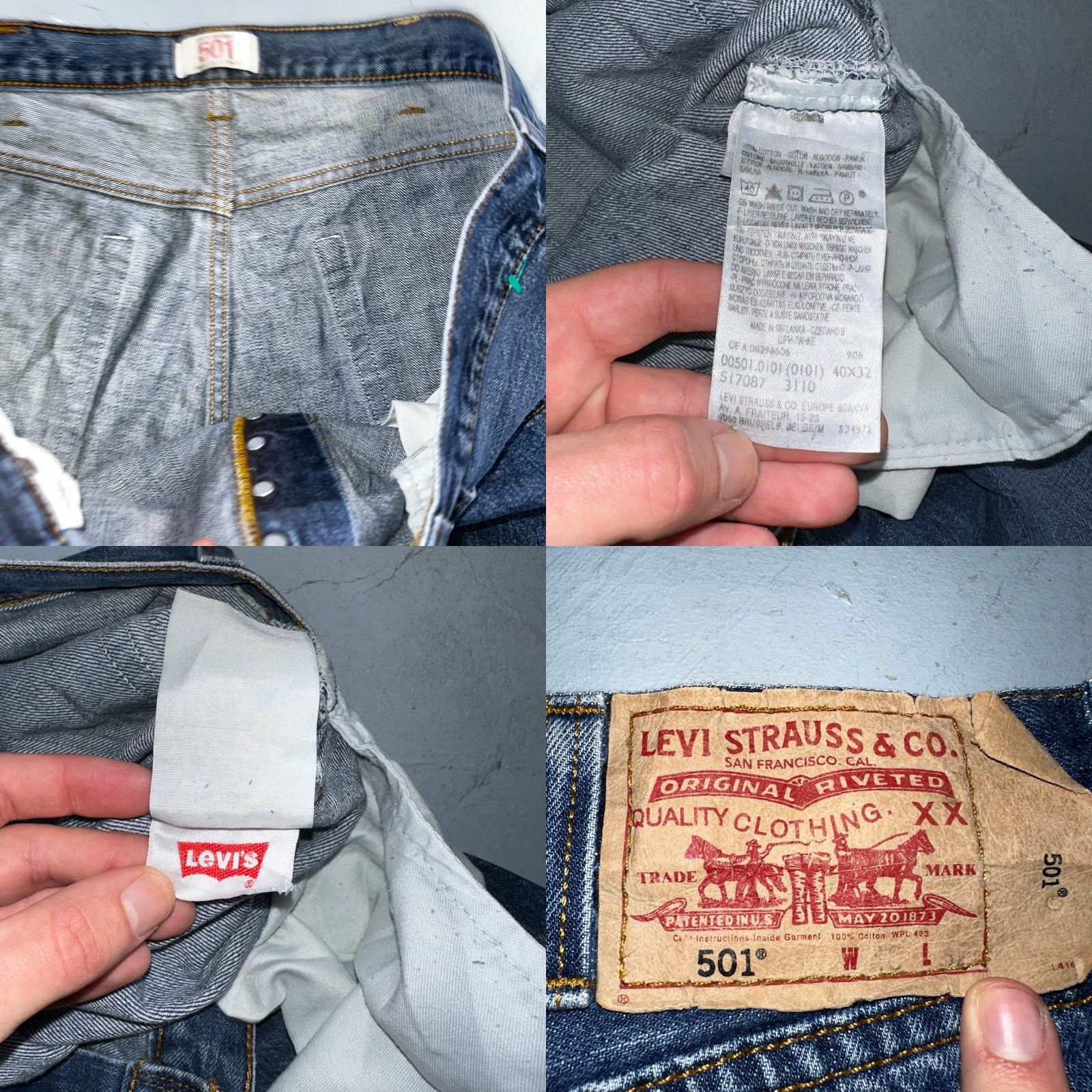 Levi's VINTAGE Levi's 501 Jeans Straight Levi's 501 Blue 40x32 90s Mens Regular Classic Mid Rise Button Closure Denim 40x31 501 Series Leather? Size US 40 / EU 56 - 9 Thumbnail