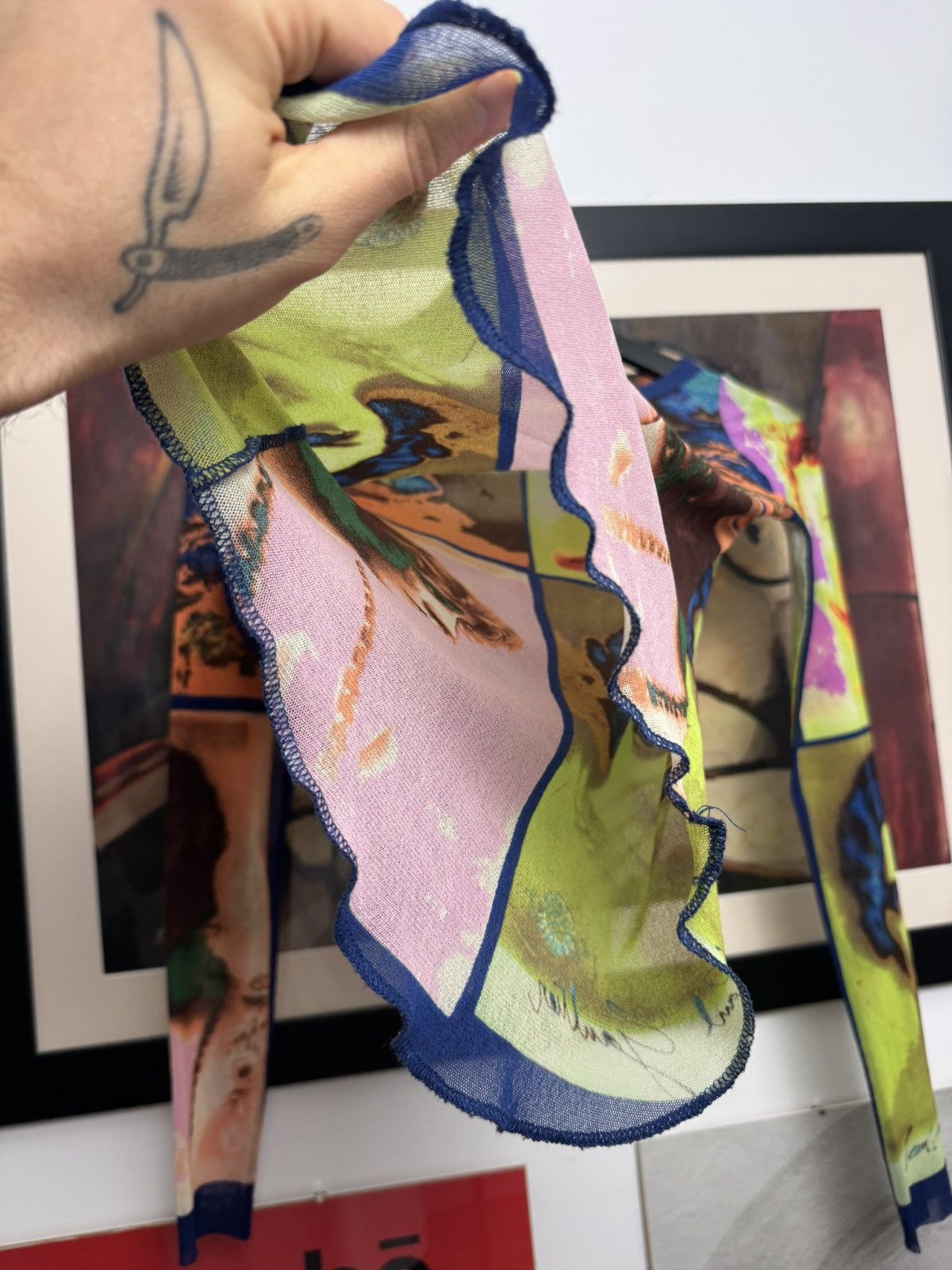 Jean Paul Gaultier Jean Paul Gaultier Soleil SS02 Portrait Face Art Mesh Top Size M / US 6-8 / IT 42-44 - 6 Thumbnail