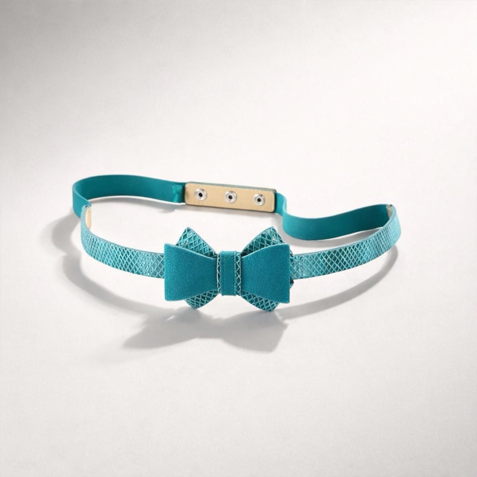 Other White House Black Market Teal Size M Belt with Bow Accent Size ONE SIZE - 1 Thumbnail