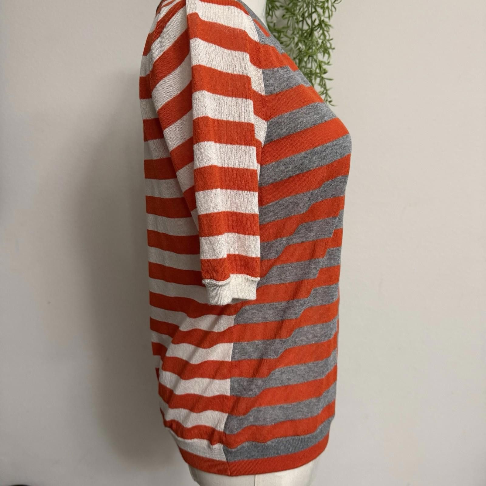 Aris Tatalovich Akris Punto Striped 3/4 Shirt Blouse Size S / US 4 / IT 40 - 2 Thumbnail
