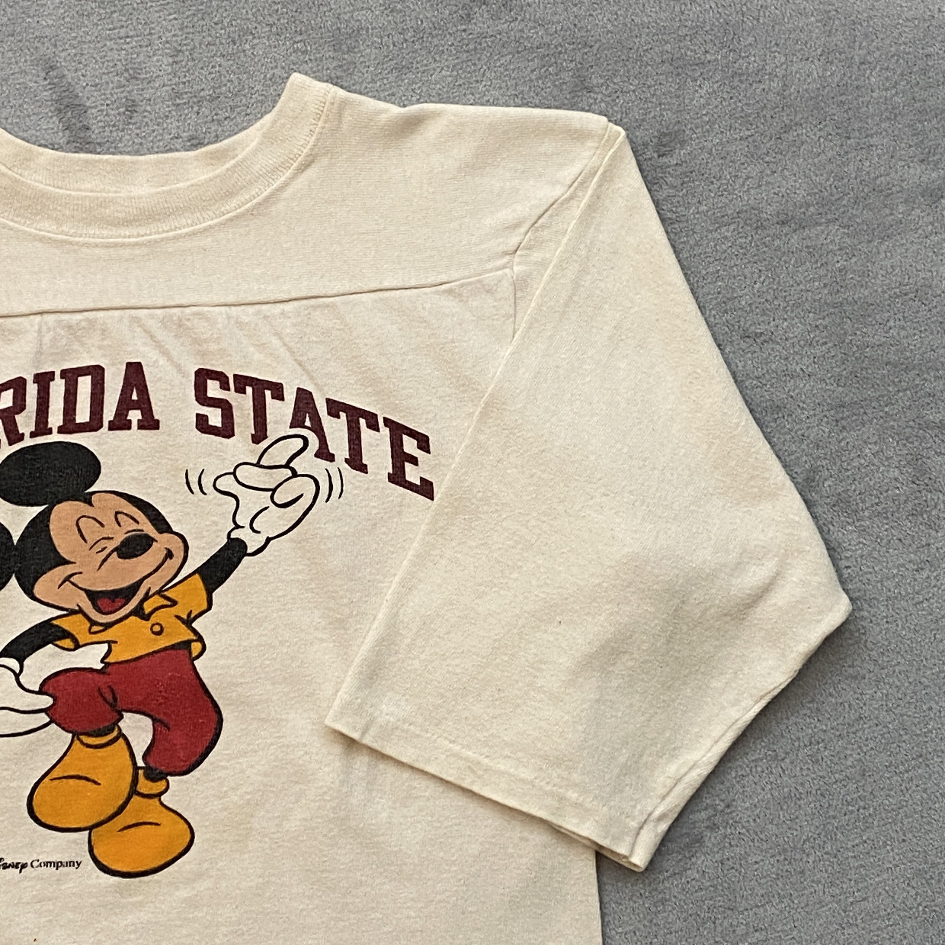 Champion × Vintage 80s Disney FLORIDA STATE SEMINOLES Mickey Mouse T-Shirt Size US S / EU 44-46 / 1 - 6 Thumbnail
