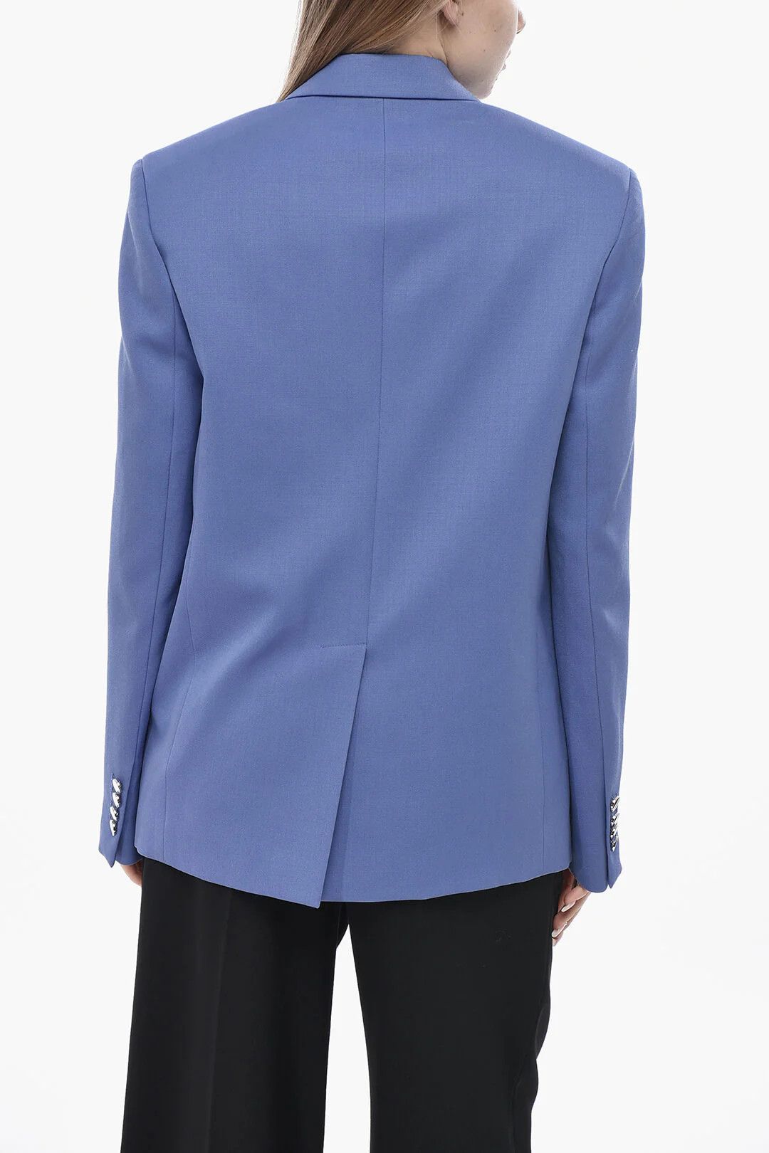 The Attico og1mm0426 Oversized Wool Blazer in Purple Size XS / US 0-2 / IT 36-38 - 2 Thumbnail