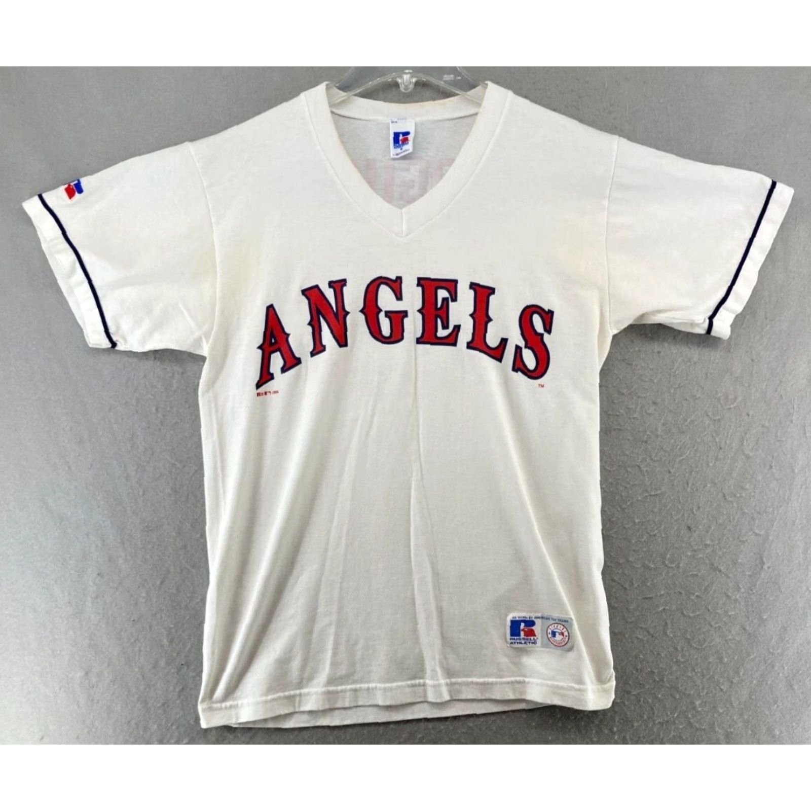 Russell Athletic Russell Athletic TShirt Womens Medium White USA Made V Neck Size M / US 6-8 / IT 42-44 - 2 Thumbnail