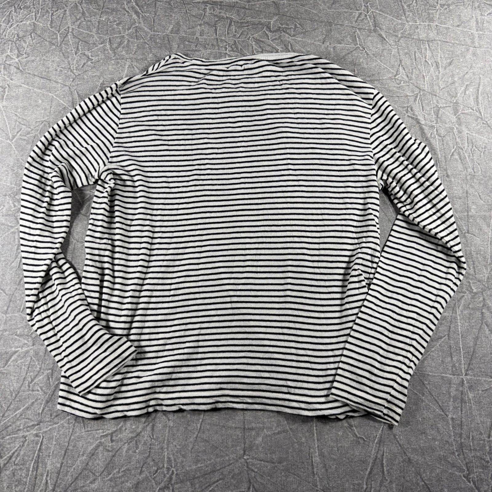 Vince Vince Shirt Women's M Grey Black Long Sleeve Wool Blend Size M / US 6-8 / IT 42-44 - 7 Thumbnail