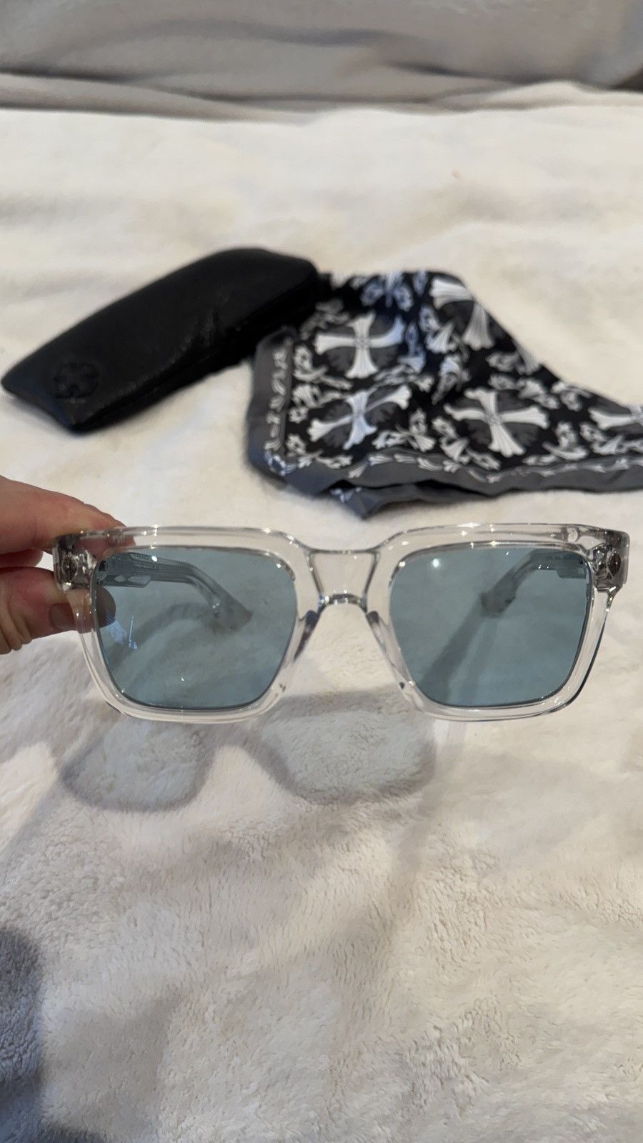 Chrome Hearts Chrome Hearts Blue Tinted Shades + Clear Frames Size ONE SIZE - 5 Thumbnail