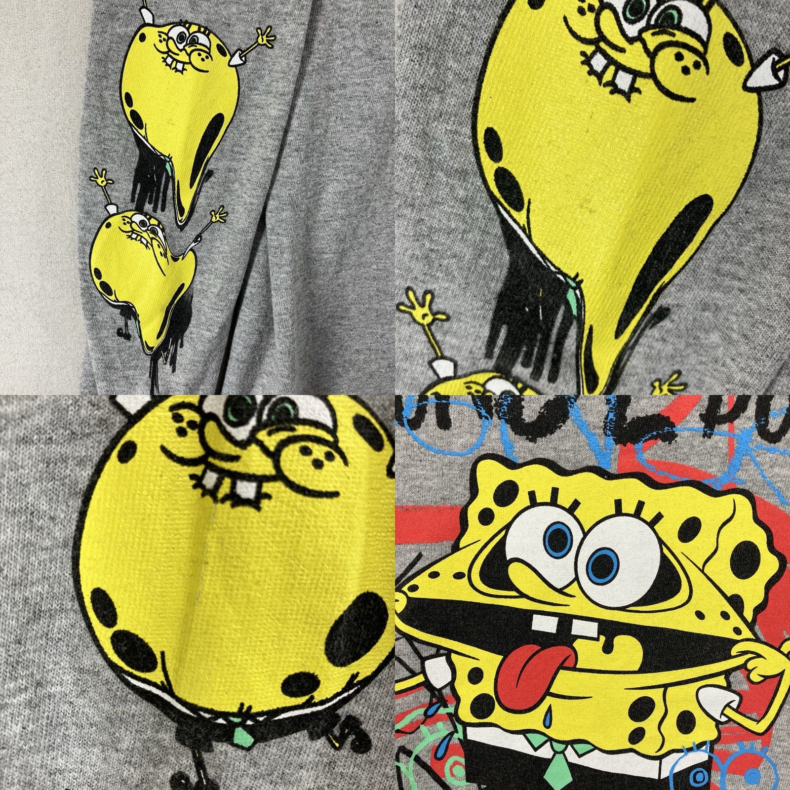 Nickelodeon Mens SpongeBob T Shirt Medium Graphic Print Long Sleeve Nickelodeon Cartoon Funny Gray Cotton Blend Crew Neck Casual Mens Size US M / EU 48-50 / 2 - 8 Thumbnail