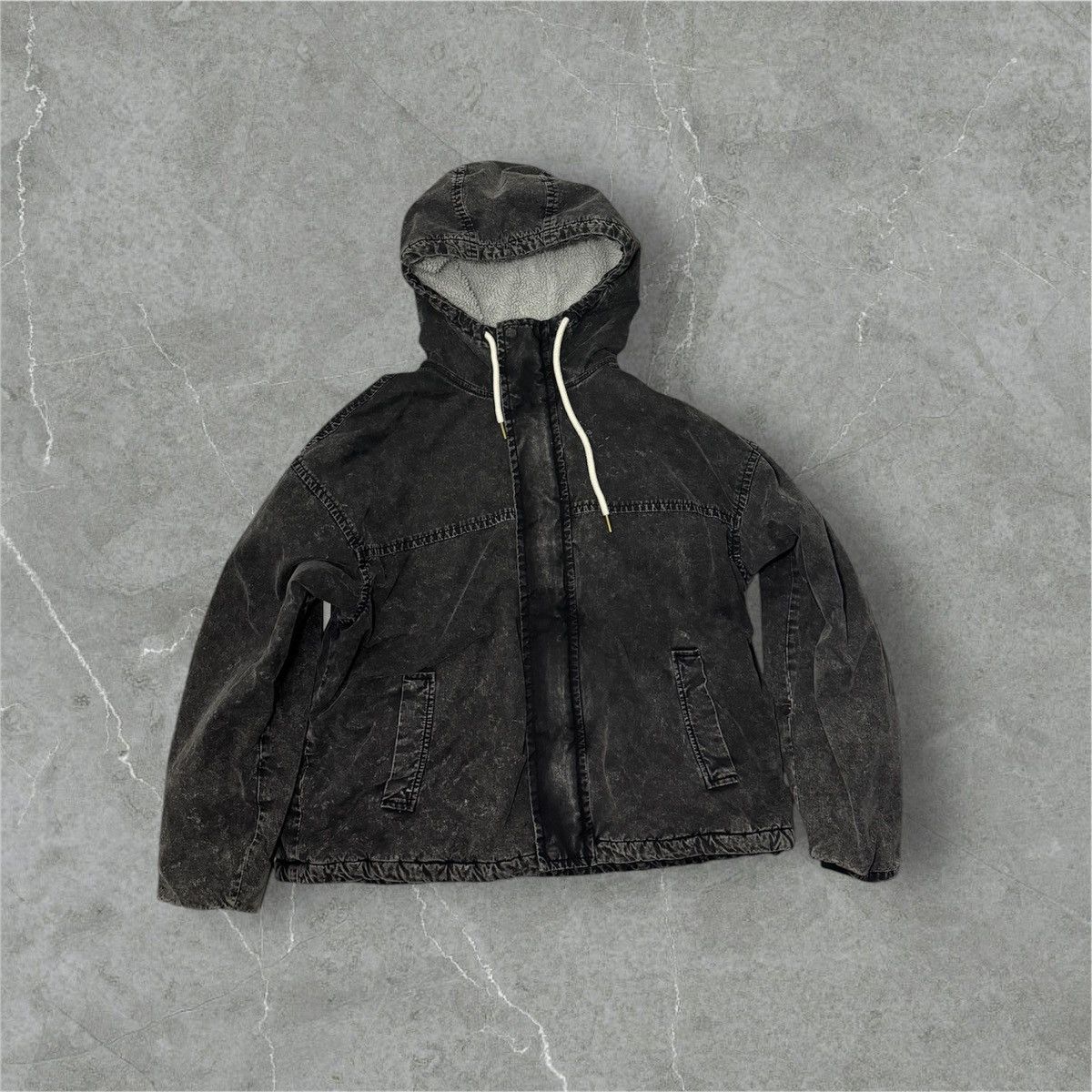 Bdg BDG Jean Jacket Hoodie Distressed Look Size US M / EU 48-50 / 2 - 1 Thumbnail