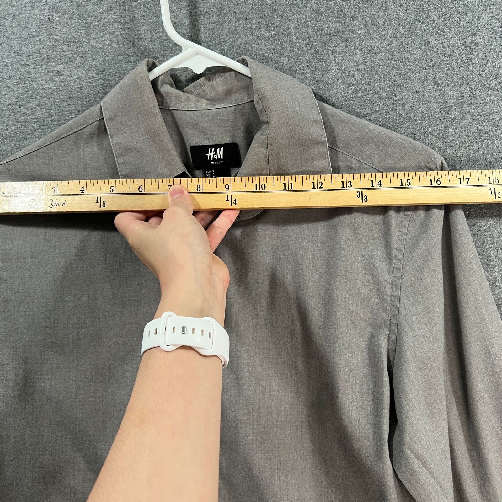 H&M H&M Men's Long-sleeve Button-up Shirt Blue Gray Small Size US S / EU 44-46 / 1 - 6 Thumbnail