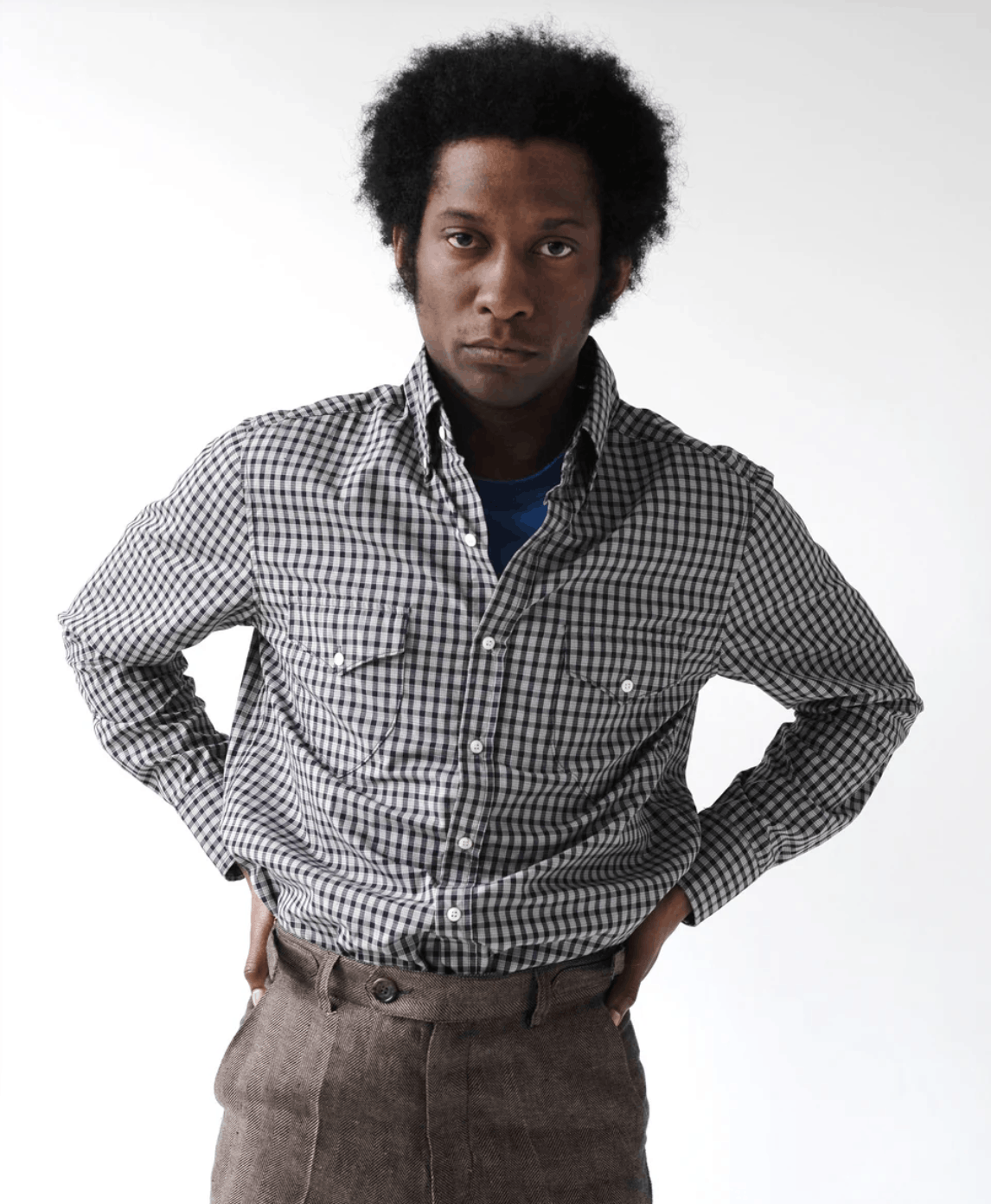 Carter Young Julius Western Shirt Slate Tattersall | Grailed