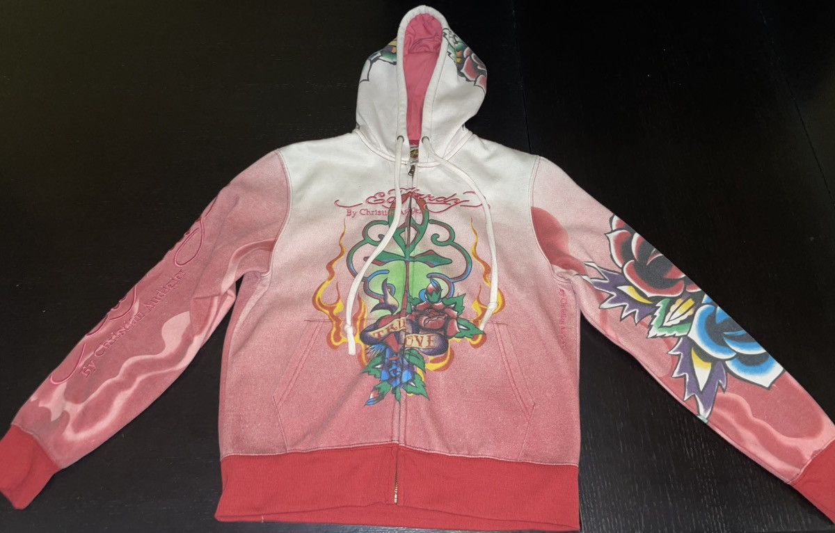 Christian Audigier × Ed Hardy Vintage Ed Hardy x Christian Audigier “True Love” Hoodie Size XL / US 12-14 / IT 48-50 - 1 Thumbnail
