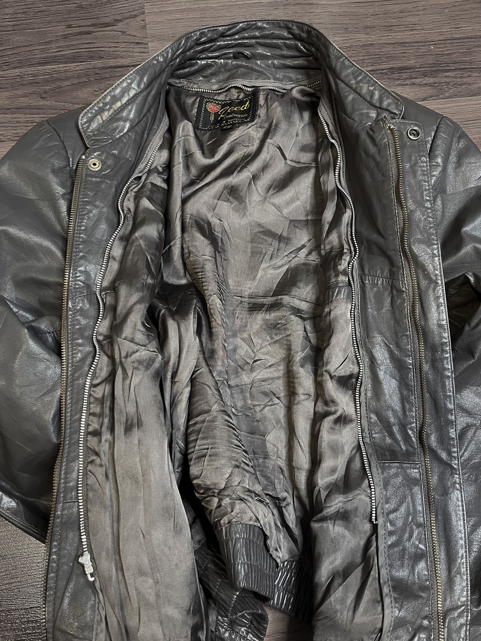 Reed VINTAGE AVANT GARDE Slim-Fit Leather Jacket Size US M / EU 48-50 / 2 - 6 Thumbnail