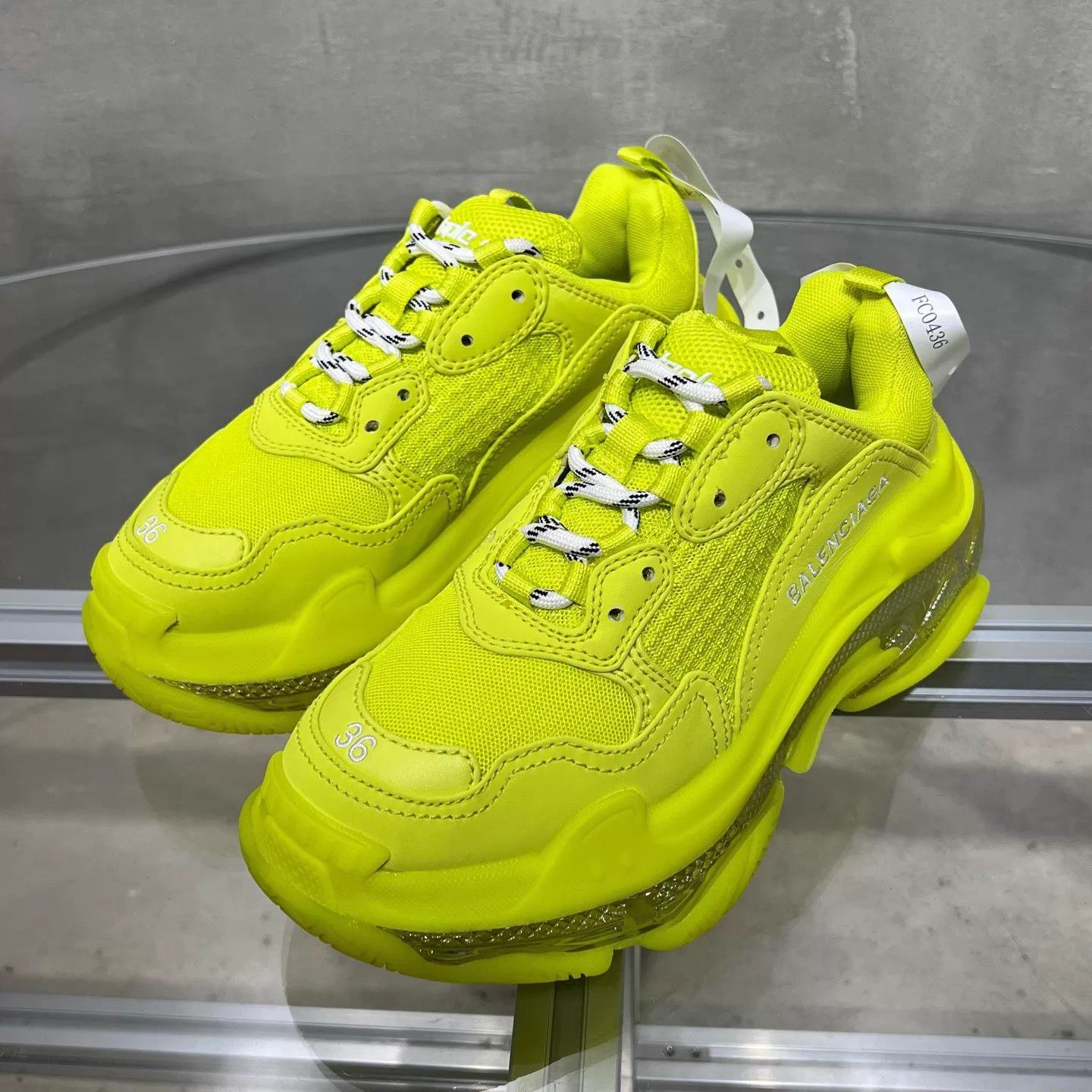 Balenciaga Balenciaga BLCG Triple S Fluorescent Yellow 36 New Boxed Size US 5.5 / IT 35.5 - 2 Thumbnail