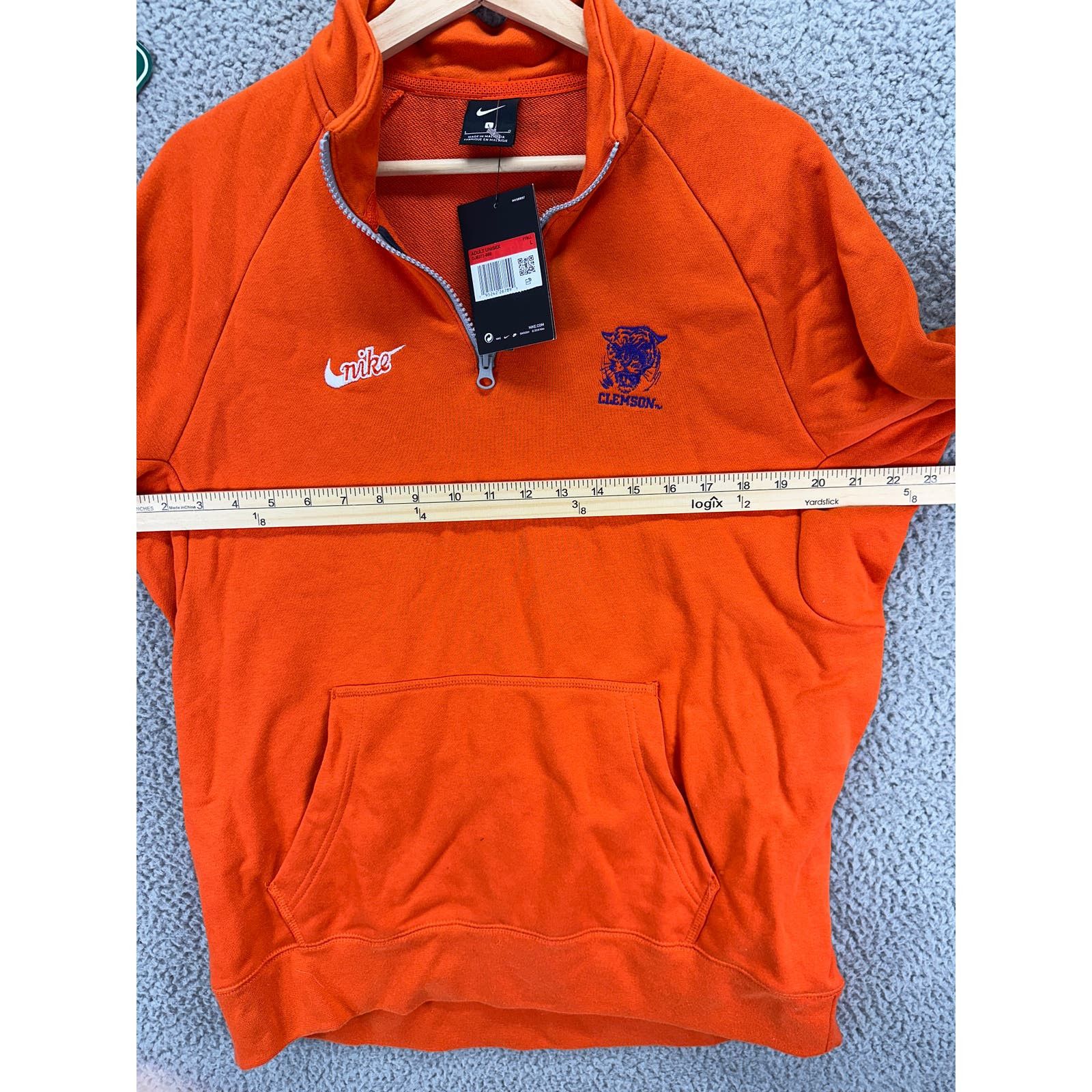 Nike Nike 1/4 Zip Clemson Tiger Sweatshirt Men Large Orange Retro Size US L / EU 52-54 / 3 - 5 Thumbnail
