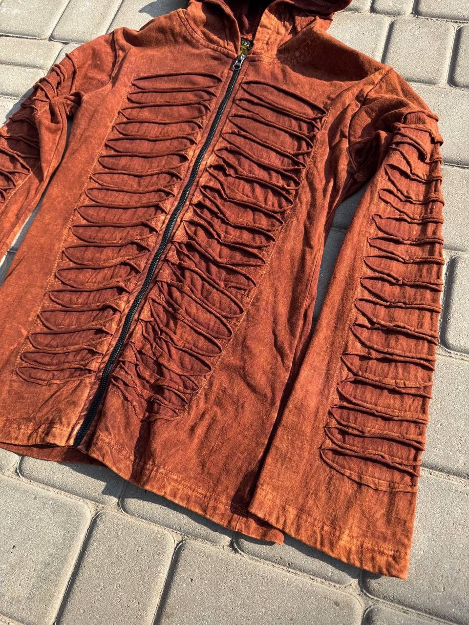 Vintage Y2K Nepal Razor Cut Zip Size L / US 10 / IT 46 - 3 Thumbnail