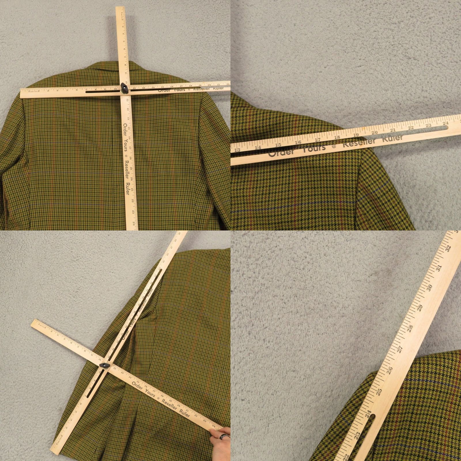 Loro Piana Loro Piana Sport Coat 42R Green Glen Check Plaid Wool Cashmere Jacket Blazer Men Regular Notch Lapel Size 42R - 10 Thumbnail