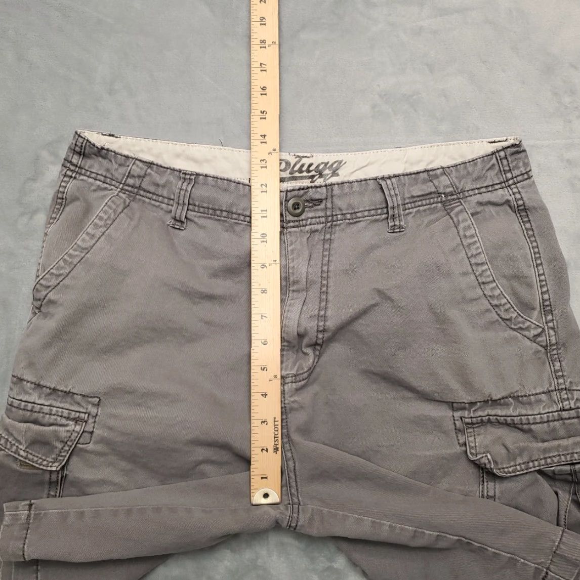 Vintage Plugg Cargo Shorts Mens 36 Gray 100% Cotton Twill Utility Outdoor Casual Size US 36 / EU 52 - 6 Thumbnail