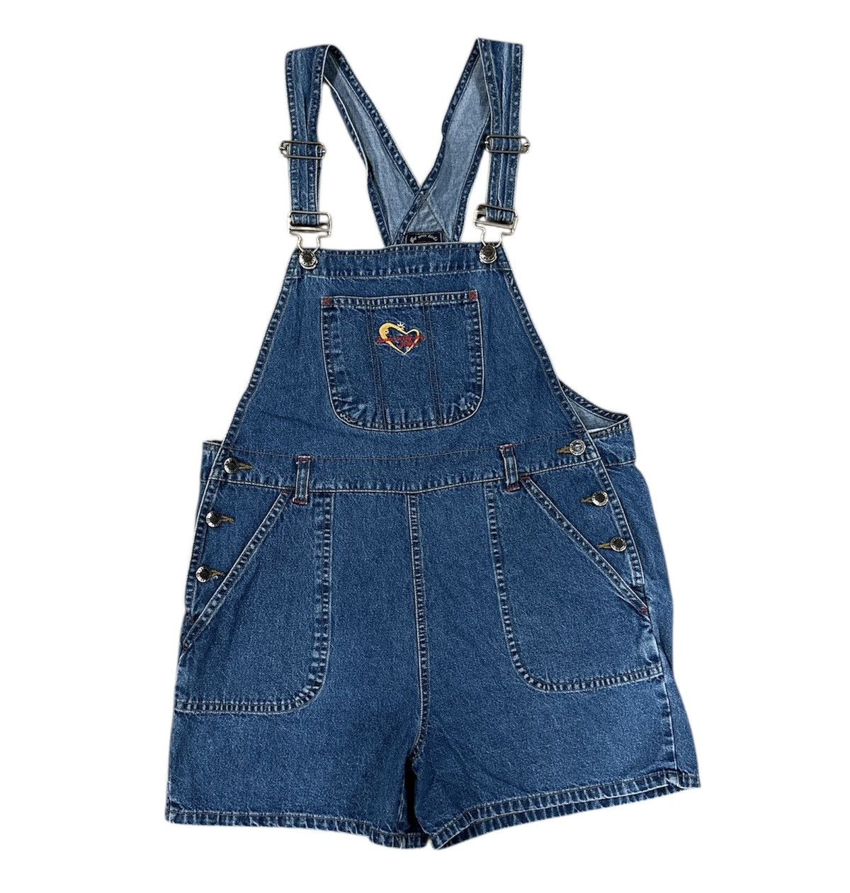 Route 66 Vintage Y2K Heart Embroidered Overalls Size medium Size 28" / US 6 / IT 42 - 2 Thumbnail