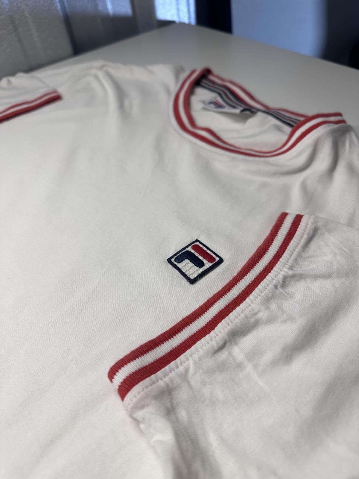 Fila Fila Classic Ringer T-Shirt - White with Red Trim Size US M / EU 48-50 / 2 - 5 Thumbnail