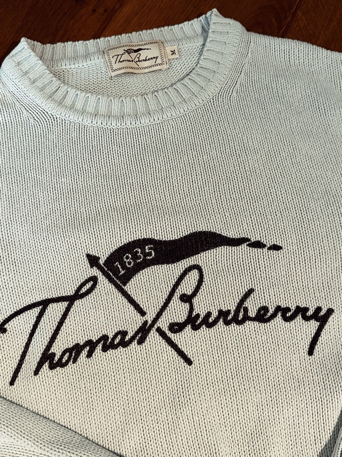 Burberry Vintage Burberry Knitted Sweater Size US M / EU 48-50 / 2 - 2 Thumbnail