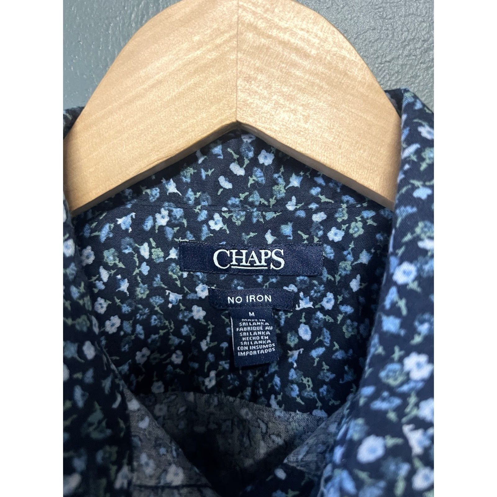 Chaps Chaps Shirt Womens Blue Floral Pattern Long Sleeve Button-Up Size M Size M / US 6-8 / IT 42-44 - 3 Thumbnail
