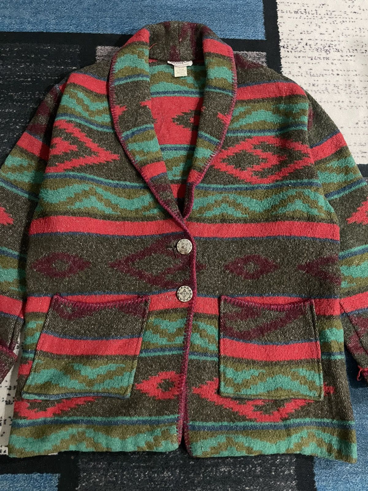 Vintage Vintage Miller Stockman Navajo Design Wool Jacket Size US L / EU 52-54 / 3 - 5 Thumbnail