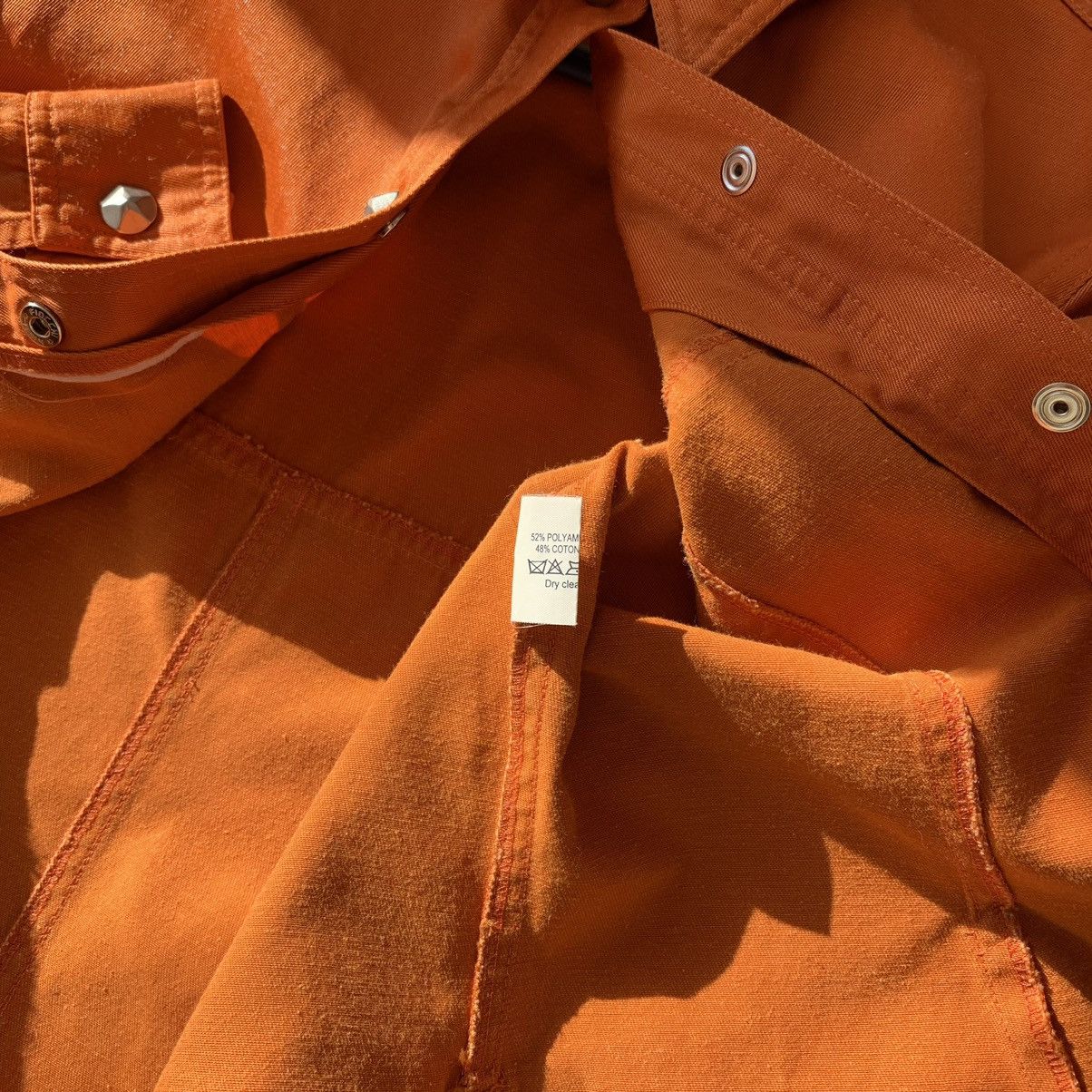 Mugler × Thierry Mugler × Vintage 2000`s Mugler Classic Collar Press-Stud Orange Jacket Size S / US 4 / IT 40 - 10 Thumbnail