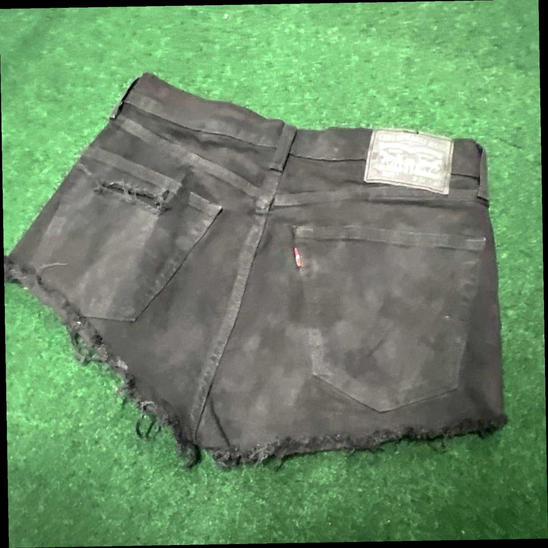 Levi's Vintage Levis 501 Black Distressed with Holes Cutoff 2" Jean Shorts Size 32 Size 24" / US 00 / IT 34 - 7 Thumbnail