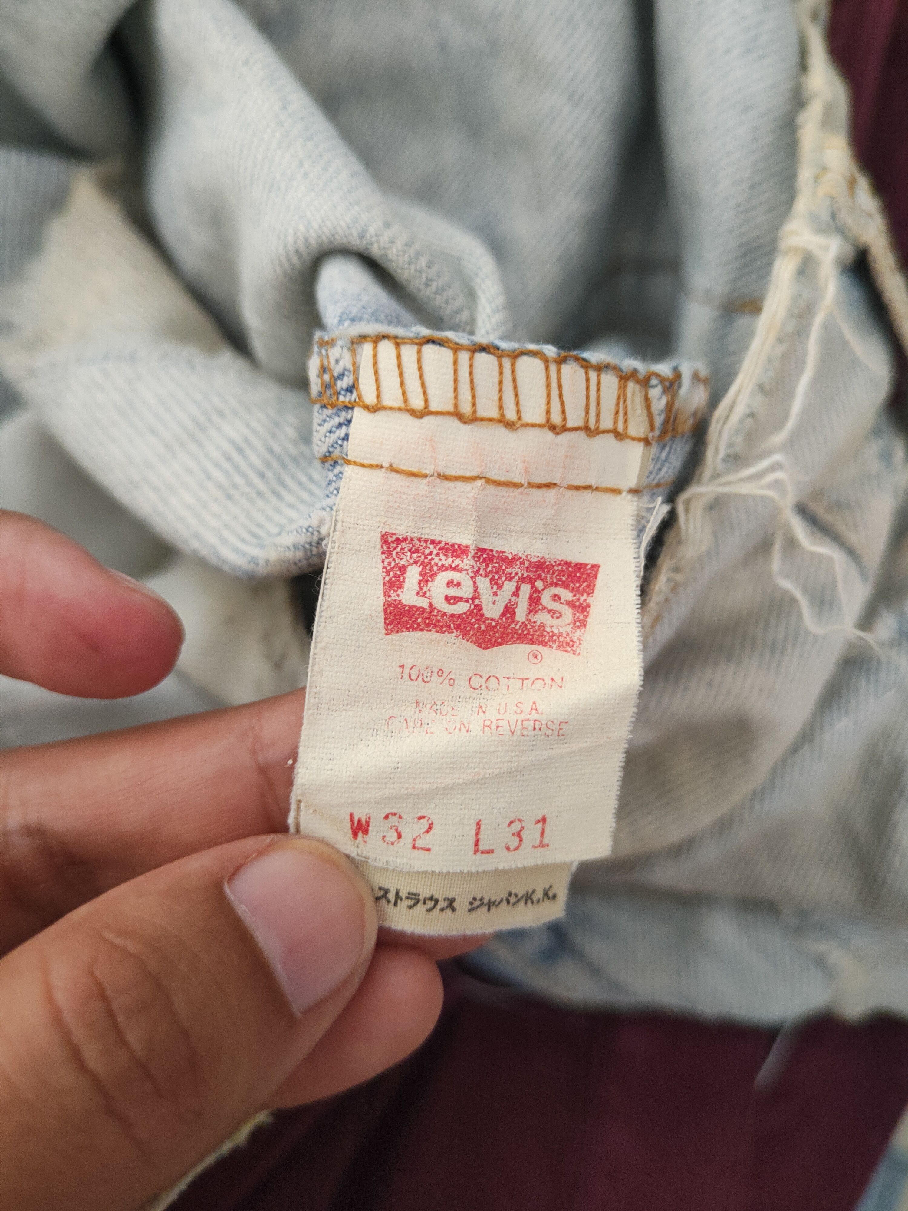 Levi's DL Levi's Light Blue Distressed Ripped denim Jeans #46-394 Size US 31 - 16 Thumbnail