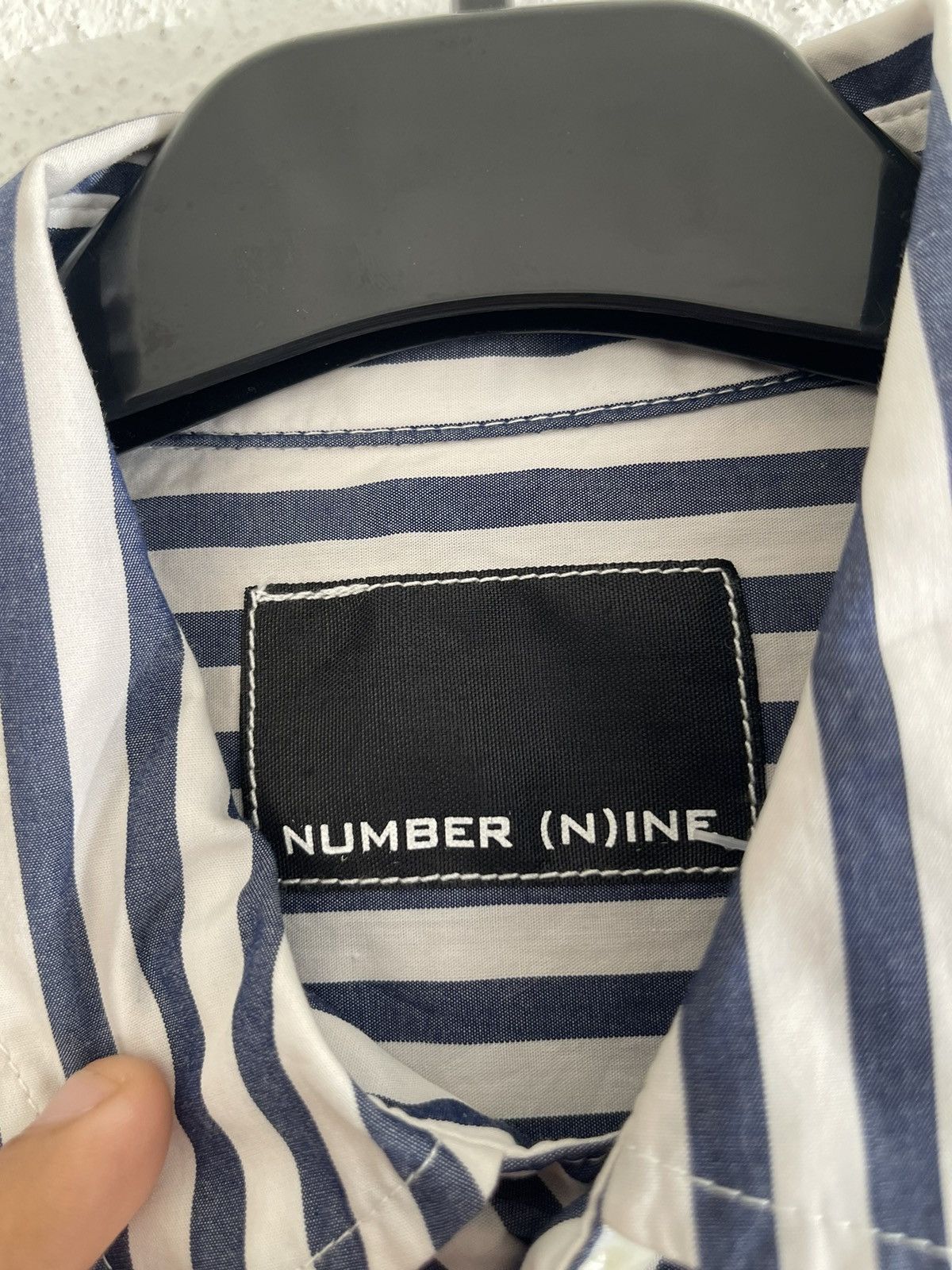 Number (N)ine Number Nine Striped Button Shirt Small Embroidery Size US M / EU 48-50 / 2 - 5 Thumbnail
