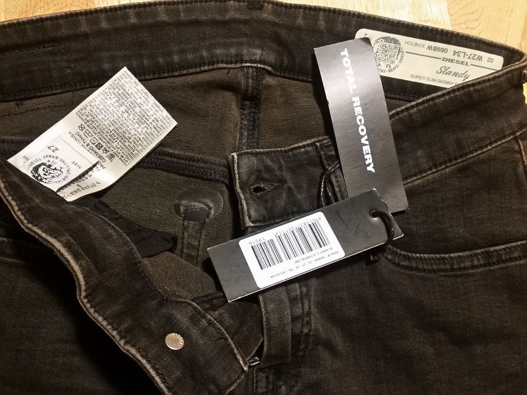 Diesel × Vintage NEW Diesel SLANDY W27 L34 black skinny Tumblr opium w28 L32 Size 27" / US 4 / IT 40 - 7 Thumbnail